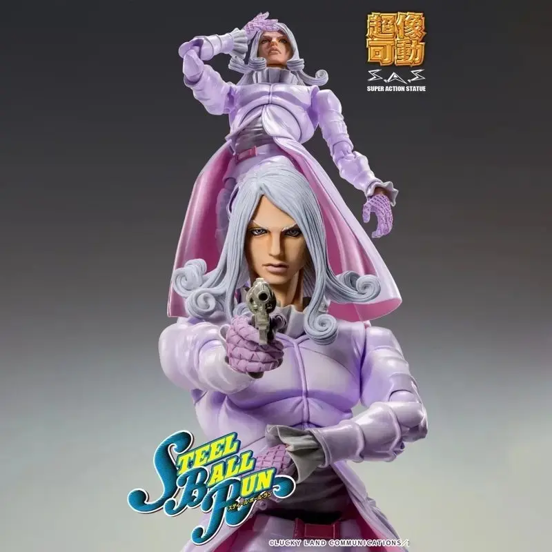 15cm JoJo'S Bizarre Adventure Funny Valentine Super Action Statue Steel Ball Run Articulated Action Figure Anime Model Toy Gifts