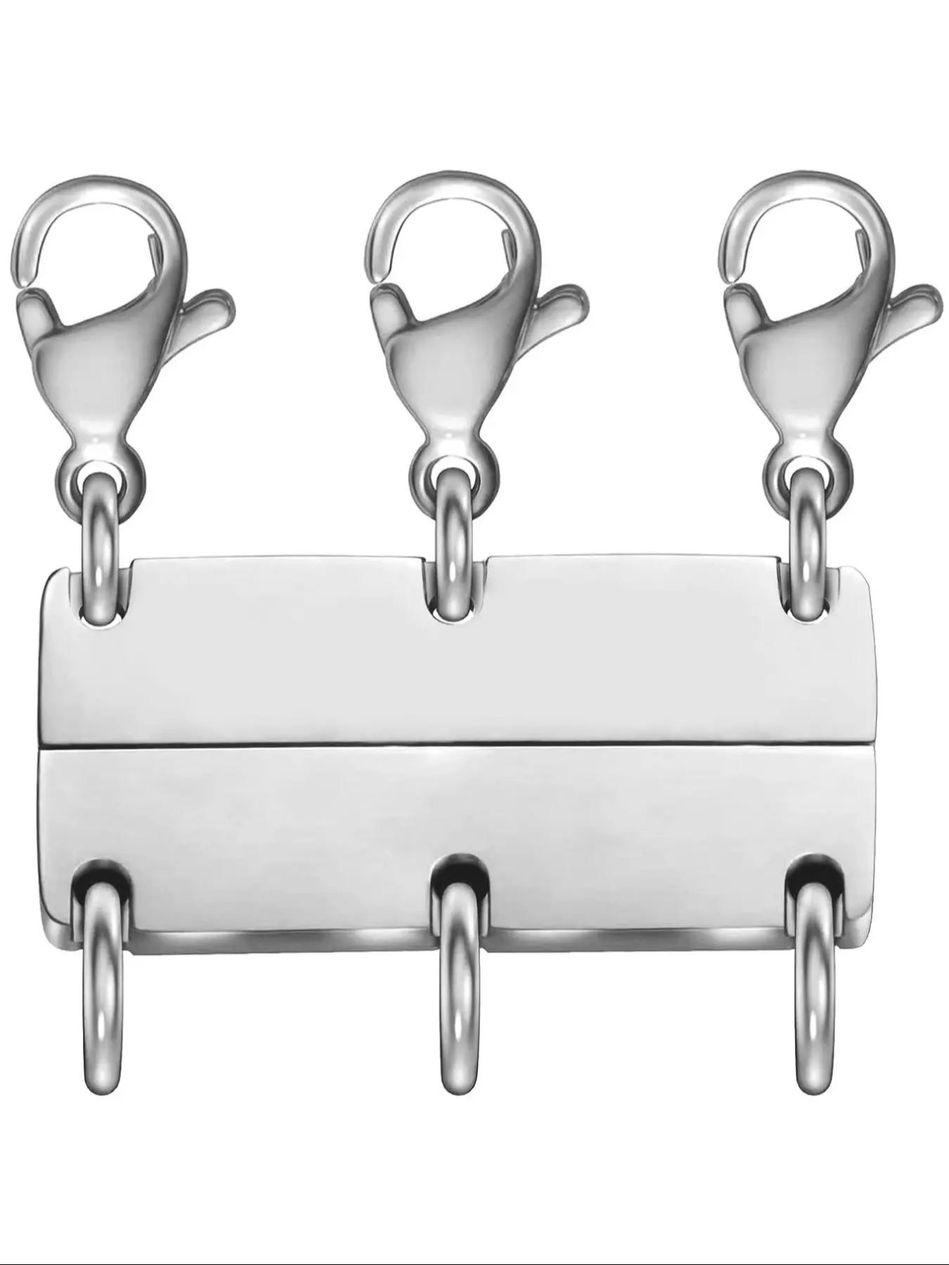 Magnetic Multi-Layer Necklace Clasp in and Silver Color, Designed for Layering, Effortlessly Create Stylish Stacked Looks, Adjustable Chain, Dainty layering jewelry