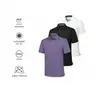 AMZPURE Men's 3-Pack Button Collared Short Sleeve Polo Shirts, Solid Cotton Casual Tops, Soft Breathable Comfort Fit for Work, Golf (Sohoc Chic Style),sohochic
