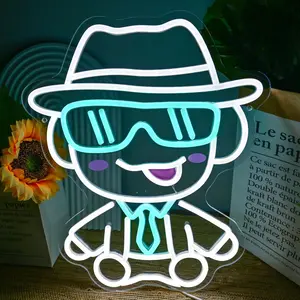 Forsaken Chance Neon Sign,Cute Forgotten LED Sign, Dimmable LNeon Light Sign for Wall Decor Cartoon Game Room Decoration Light Up Sign for Video Game Fans Christmas Birthday Gift