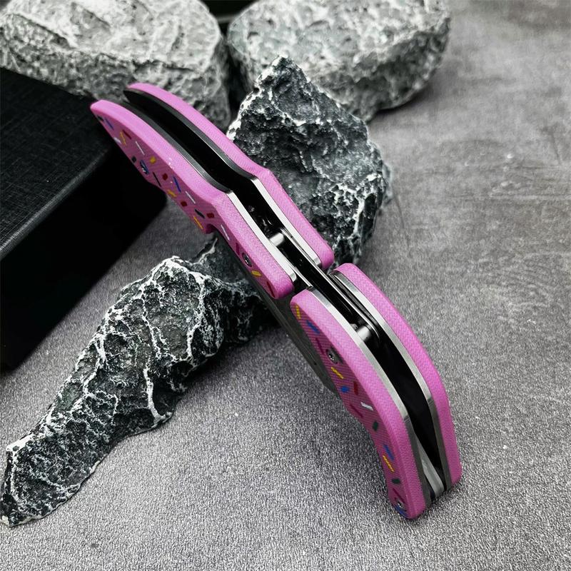 High Craftsmanship Special Folding Knife, Damascus Steel Blade, G10 Handle, Outdoor Multi-Functional Wear-Resistant Tool, Folding Multitool