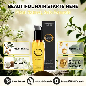 GRODOM Argan & Coconut Hair Oil 100ML - Lightweight Non-Greasy Serum for Instant Smooth Shine Reduces Hair Loss Supports Stronger Fuller Hair Sulfate Free Natural Haircare Anti Frizz Formula