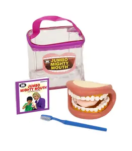 Jumbo Mighty Mouth Hand Puppet – Interactive Dental & Oral Anatomy Teaching Tool for Kids | Large Mouth Model with Movable Jaw & Tongue, Toothbrush Included | Fun Learning Aid for Hygiene & Classroom Education | Latex-Free by Super Duper Publications