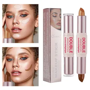 2-in-1 Double-Ended Contour & Highlight Stick, Rotating Design for Contouring & Highlighting, Creates Natural 3D Facial Shadow, Long-Lasting Makeup & Easy to Carry