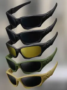 Unisex Sporty Sunglasses, Trendy Casual Tinted Lens Sunglasses for Outdoor Sports, Fashion Accessories for Men & Women for Traveling & Beach Party, Outdoor Sports Eyewear