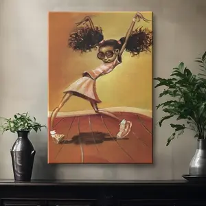 Vintage Art Canvas Poster African American Wall Art Black Civil Rights Movement Home Office Hotel Bar Coffee Shop Decor Artistic Ornaments Printed on Canvas with Wooden Frame