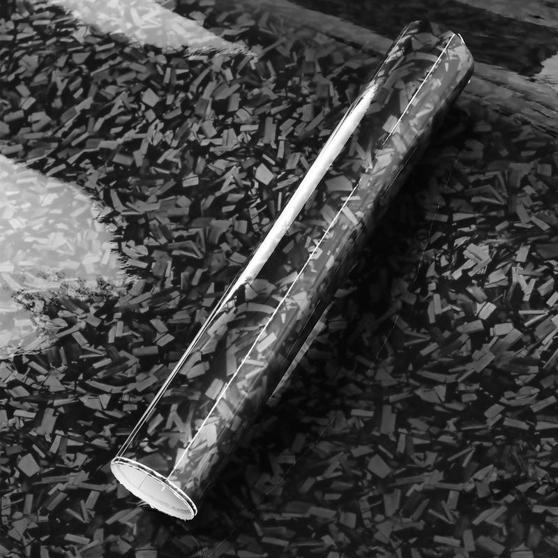 12" x 60" Gloss Forged Carbon Fiber Car Wrap Vinyl Bubble Free Air Release Adhesive Car Wrap Film Roll  DIY Decals ( 1 FT x 5 FT)