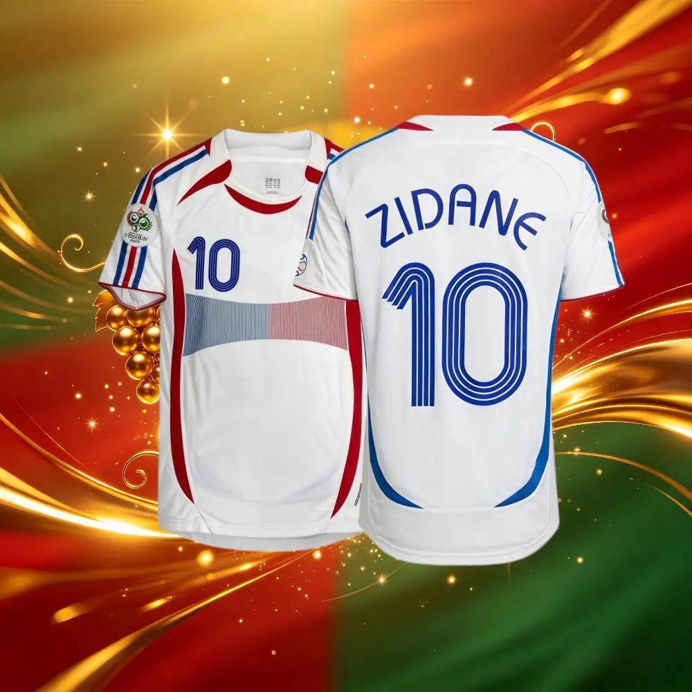 2006 France Away and Home Short Sleeve 10# Zidane Retro Soccer Jersey