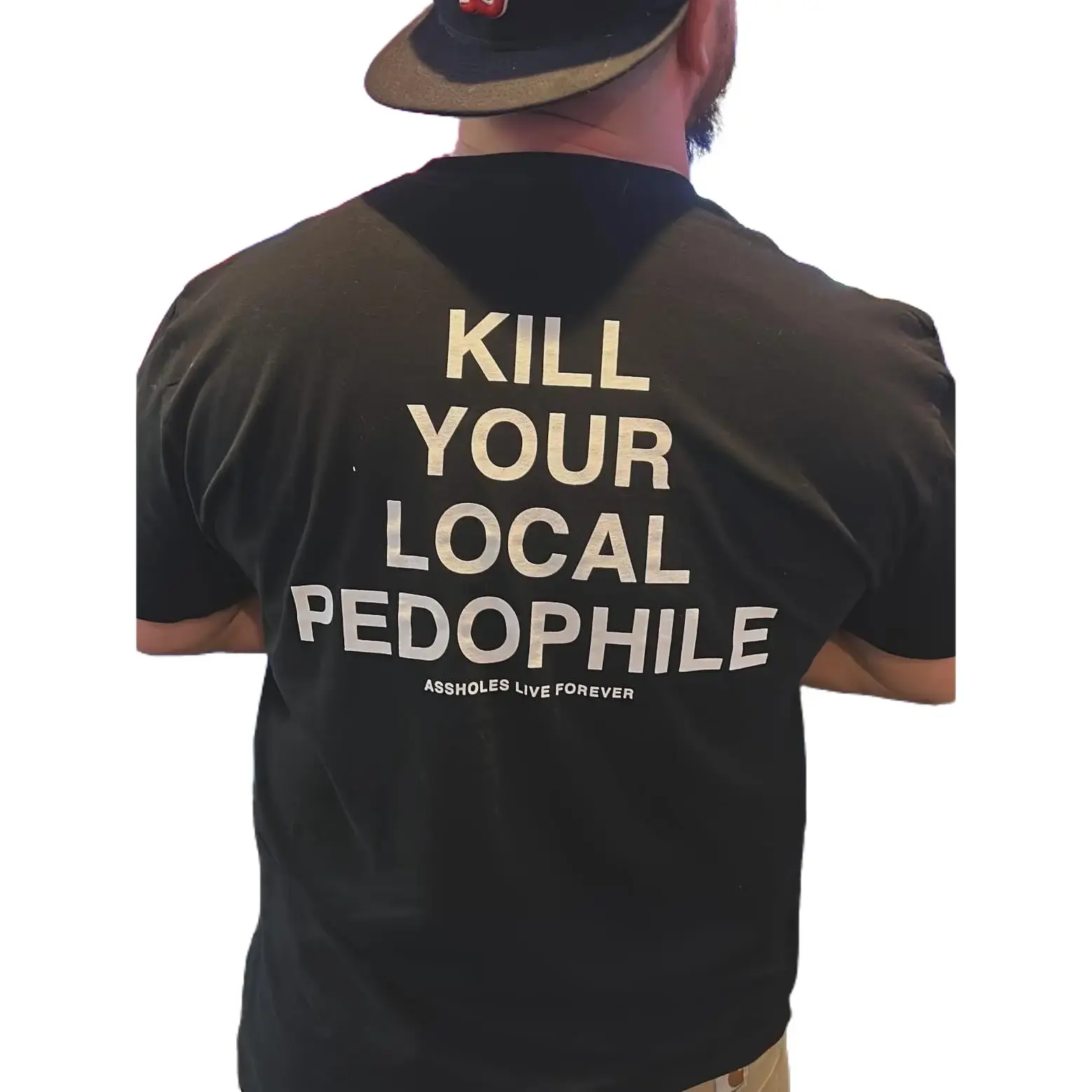 K!LL Your Local Pedo T-Shirt Casual Breathable