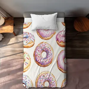MWW C1DCTSW0RS7YZA Sugar Delights Beige Twin Size Duvet Cover - Elegant Home Decor