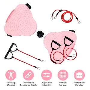 Portable Core & Balance Trainer for Home Workout - Adjustable Multi-Functional Fitness Equipment with Resistance Bands