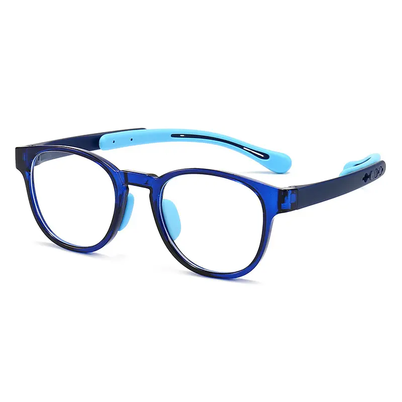 Toddlers' Flexible Silicone Blue Light Blocking Glasses, Anti-Eyestrain Anti-Glare Eyewear Accessories for Computer, Phone Use, Durable Bendable Frame summerwins