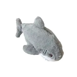 Cute Plush Shark Pencil Case Student Stationery School Supplies Kawaii Doll Back To School Storage Bag Pen Bag Stationery