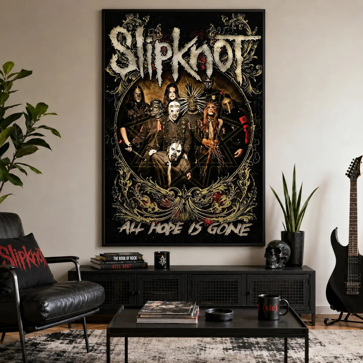 Slipknot All Hope Is Gone Poster, Heavy Metal Band Wall Art Print, fall decor 2026, Vintage Rock Decor for Bedroom Man Cave Dorm Gift for Metal Music Fans