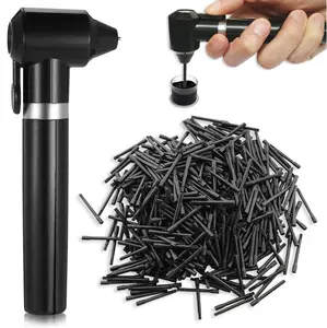 Ink Mixer Machine Set - Autdor Pigment Mixer Machine with 100Pcs Mixing Sticks Black Color Mixer Machine Ink Pigment Electric Agitator Machine for Permanent Makeup Eyebrow Microblading Supplies