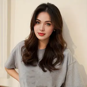 Adult Basics Style Wig, Loose Wave Synthetic Hair, 150% Density, Heat Resistant Fiber, with Side Bangs, Buckle Net Cap, Hair Wig