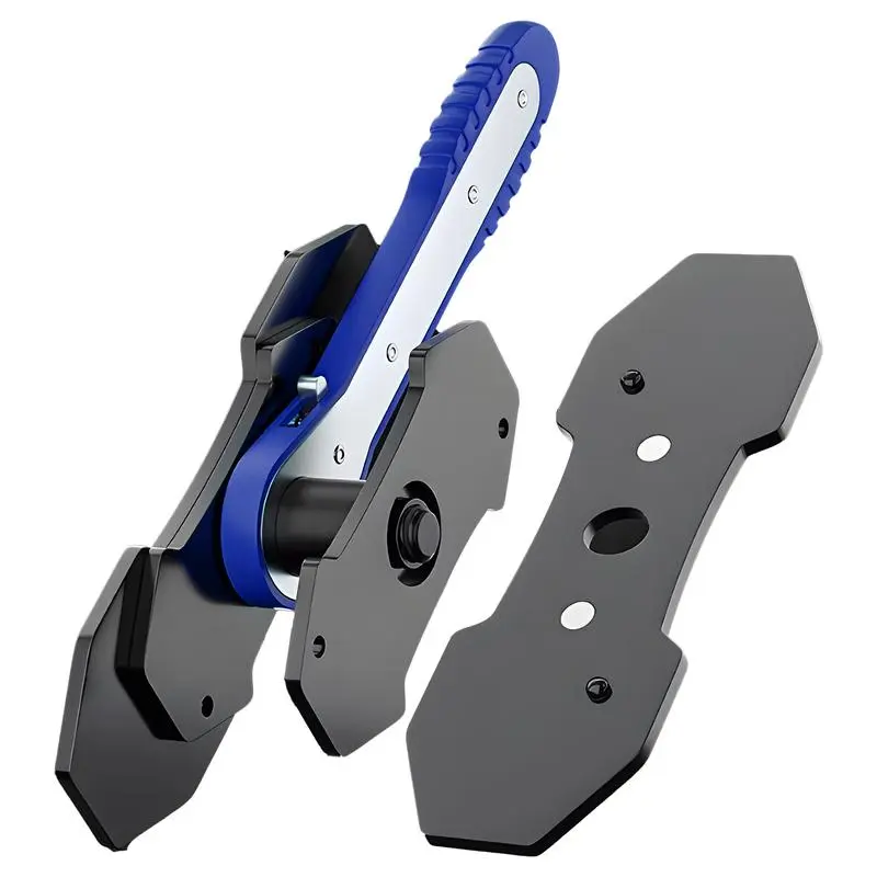 Brake Caliper Piston Press Tool with 360° Swing Ratchet Wrench, Automotive Disc Brake Compression Tool for Single Dual Quad Piston Calipers, Brake Pad Spreader Tool for Car Truck Motorcycle Brake Repair Maintenance, Professional Brake Service Kit