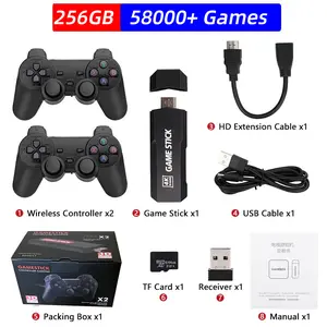4K HD Game Box Console, G11 Pro Video Game Console, Wifi Dual System, 60000 Games, Dual System, 256G , 2 Wireless Controllers, Perfect Gift for Adults and Kids HDMI HD output supports up to even an 80-inch TV