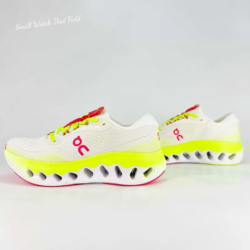 Cream Neon Lime Mesh Athletic Sneakers Perforated Foam Midsole Lightweight Breathable Lace Up Trainers Outdoor Workout Casual Walking Footwear