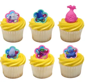 Dreamworks Trolls Hugs Happiness Cupcake Toppers