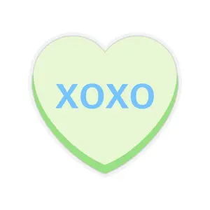 XOXO Heart Kiss-Cut Sticker scrapbooking