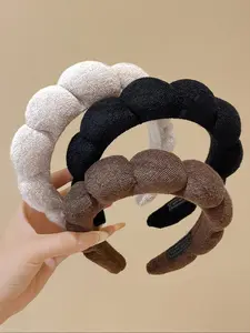 Women's Plush Wide Headbands Set, Soft Color Variety Hair Accessories for All Seasons, Perfect for Daily Wear, Makeup, and Styling Needs, Knotted Hair Braid Headband
