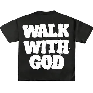 Vintage 90s Graphic Walk With God T-Shirt, Bold Faith-Inspired Text, Spiritual Streetwear Y2K tees, Faith Apparel, Men's Regular Fit apparel anime fan anime love