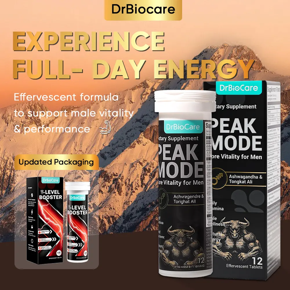 DrBioCare PEAK MODE | Daily Herbal Wellness for Men | Maca & Ashwagandha | Modern Lifestyle Support