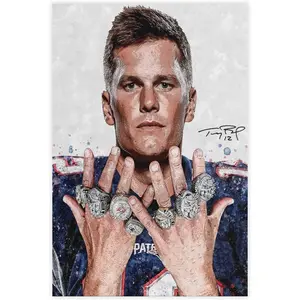 Tom Brady 2 Canvas Poster Bedroom Decor Landscape Office Room Decor Gift