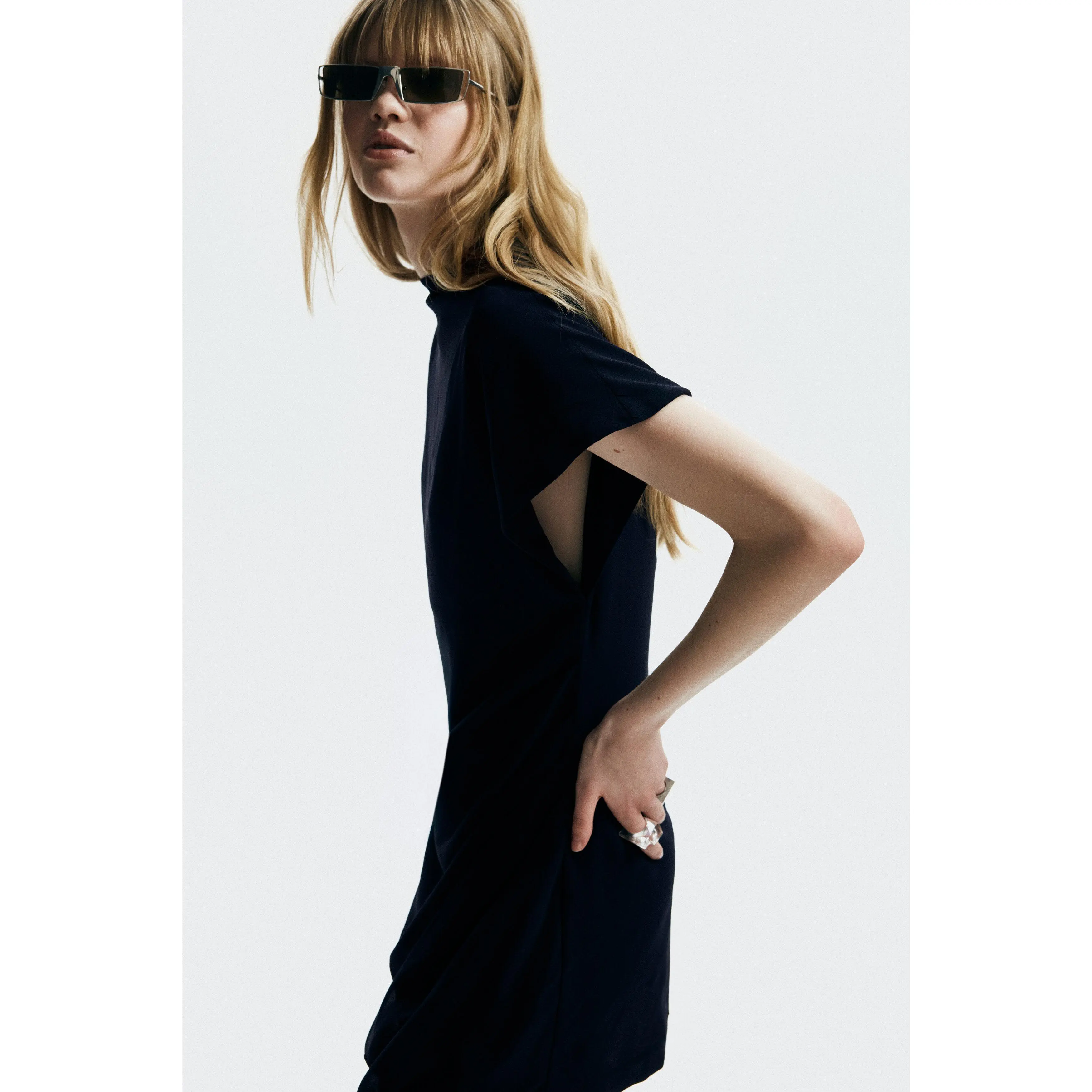 H&M Draped turtleneck dress