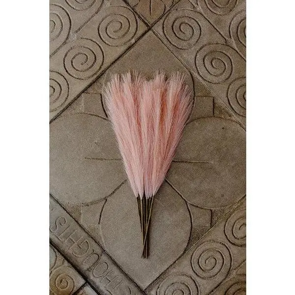 2ft Faux Tabletop Pampas Grass Artificial - Light Pink