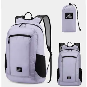 Azela Lightweight Foldable Backpack, Waterproof Mini Ultra-Light Travel Bag, Breathable Shoulder Straps, Outdoor Hiking Camping Pack