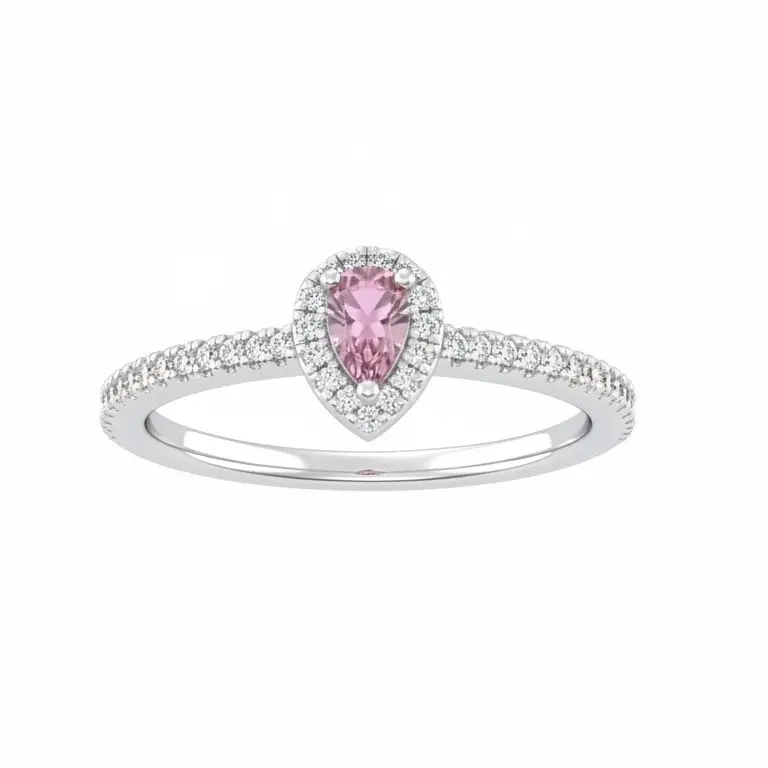 925 Sterling Silver Gota Form Drop Stone Ring - Fuchsia, Lilac or Dark Hues, Modern Minimalist Unisex Band, Anytime Wear, Elegant Everyday Accessory, Sizes 7, 8, 9