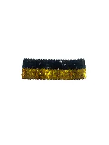 Sequin Headband - Black and Gold