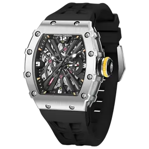 PAGANI Design 3.2K Black Dial Watch with Black Strap and White Markers
