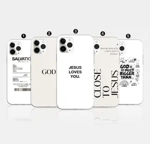 Christian Bible Verse Phone Case_ Jesus God Design Cover iPhone 17 Pro Max, 16e, 15, 14, 12 & 11