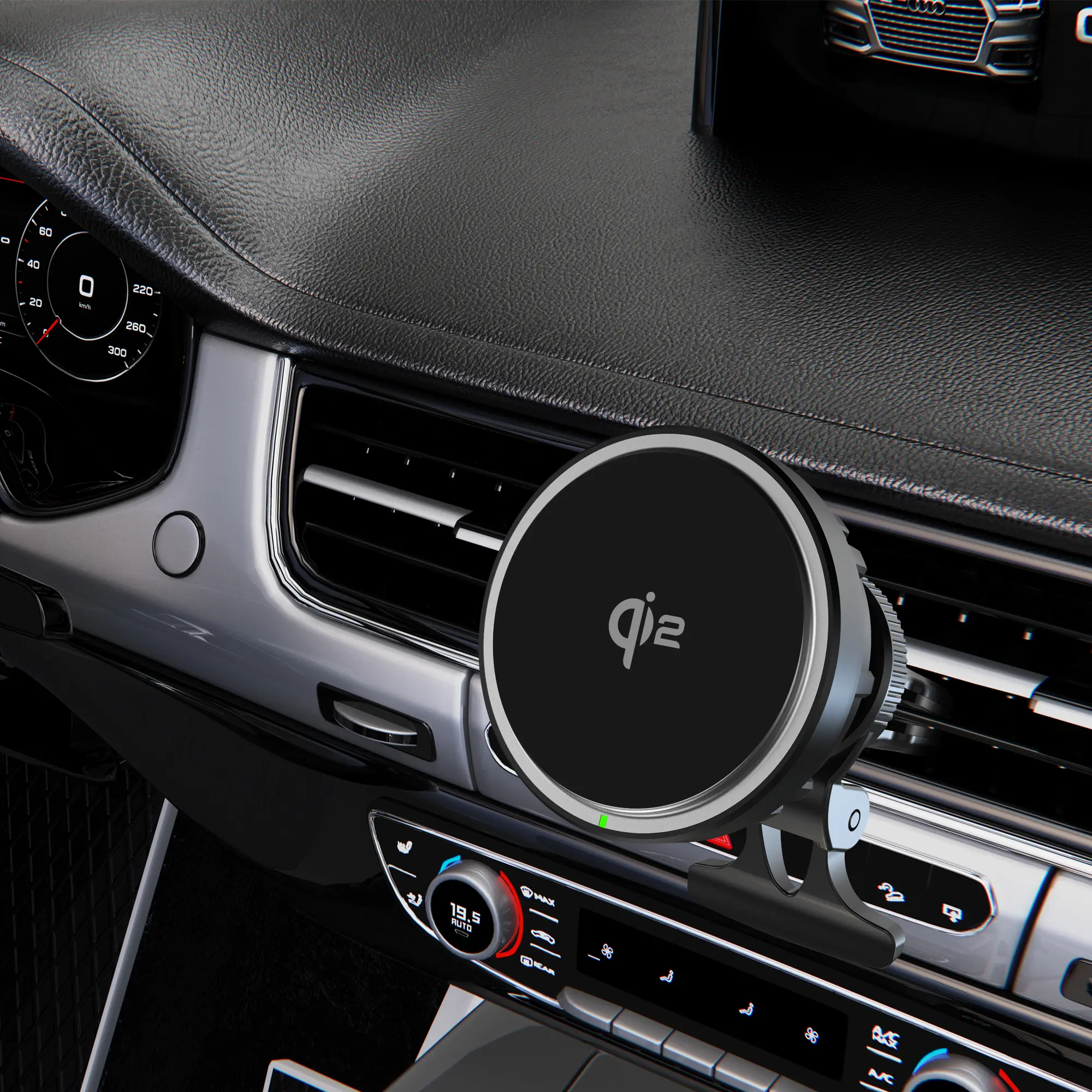 YWZ Magnetic wireless car charger holder, Qi2 fast charging, compatible with wireless chargers, suitable for dashboard and ventilation port car holders, compatible with Apple 15/14/13/pro max and other models.