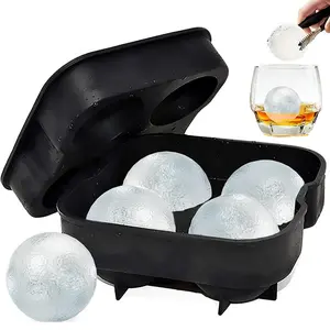 Large spherical porous ice cube mold, Ice Ball Molds, suitable for whiskey, cocktails, parties, dishwasher washable, reusable, ideal choice for professional bars