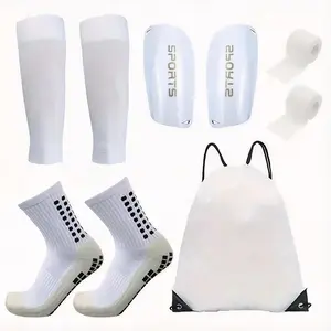 Professional Soccer Training Set (9-Piece)| Performance Socks, Shin Guards, Shin Sleeves & Pre-Wrap Tape| Football Training Equipment for Men and Women| Football socks|Outdoor Sports Accessories