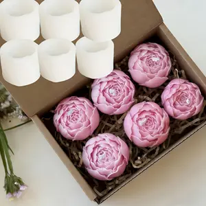 6-Piece Rose Bud Silicone Mold Set, DIY Resin Clay Candle Making Kit, Soap Making Supplies, Soap Molds Silicone, Perfect for Home Decor, Party Gifts, Anniversary Presents