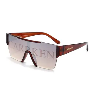 Oversized Shield Sunglasses, One-Piece Frame, UV400 Protection, Trendy Streetwear Shades for Men & Women