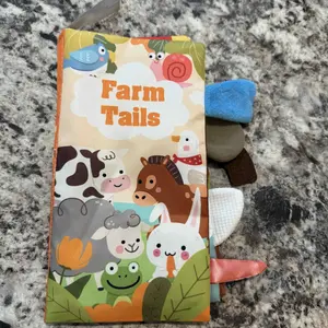 Baby Early Education Interactive Crinkle Cloth Book, 1 Count 3D Cartoon Animal Design Sensory Toys for Infants & Children, Interactive Educational Toys, Gifts for Kids, Learning Tools, Learning Books, Preschool Busy Book, Toddler Busy Book