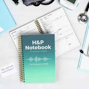Nursing Student H&P Organizer - A5 Spiral Bound Clinical Notebook with Waterproof Cover, A Charting Tool with Premium Paper for Accurate Documentation in Various Settings