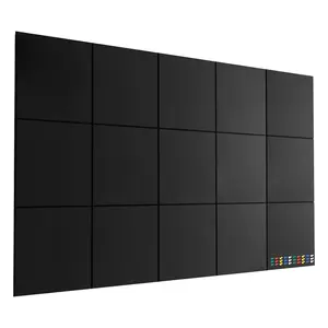 Large Cork Board for Wall, 59" x 36", Black Bulletin Board, 15 Pack Felt Wall Tiles, Cork Boards for Office, with 30 Pushpins, Pin Board for Home Office Classroom Pin Board