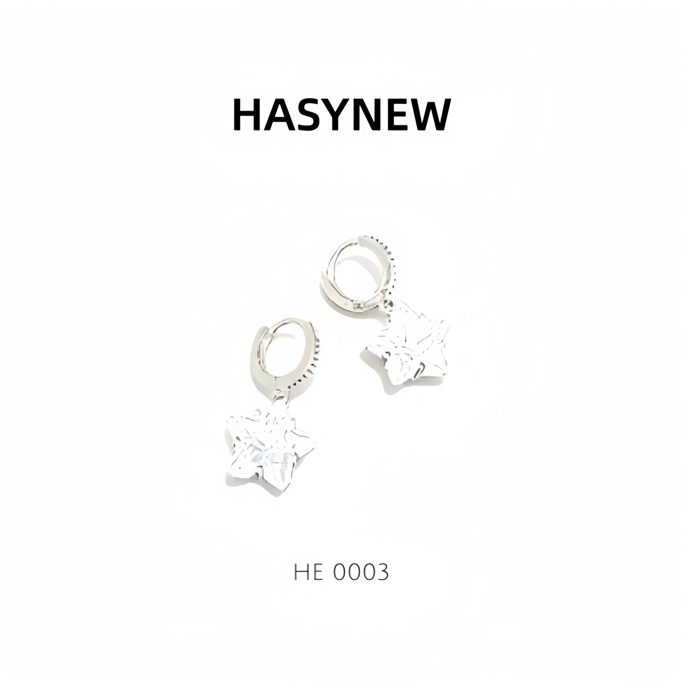 Hasynew Earrings Women, Hoop Earrings, Lightweight Hypoallergenic Zirconia, Star Style,Daily Casual Party Wear Accessories, Stylish Ear Ornaments, Elegant Fashion Decoration, Ideal Birthday Holiday Gifts. HE 0003