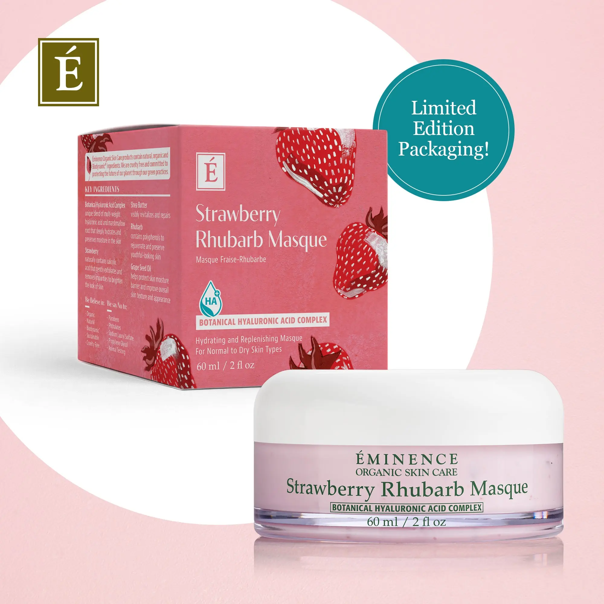 Eminence Organics Strawberry Rhubarb Masque - Limited Edition