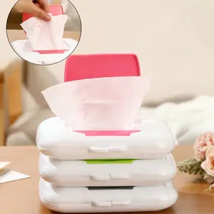 Portable Wet Wipe Holder with Flip Cover for Travel, Reusable Compact Tissue Box for Outdoor and Daily Use, Multi-Functional Hanging Design
