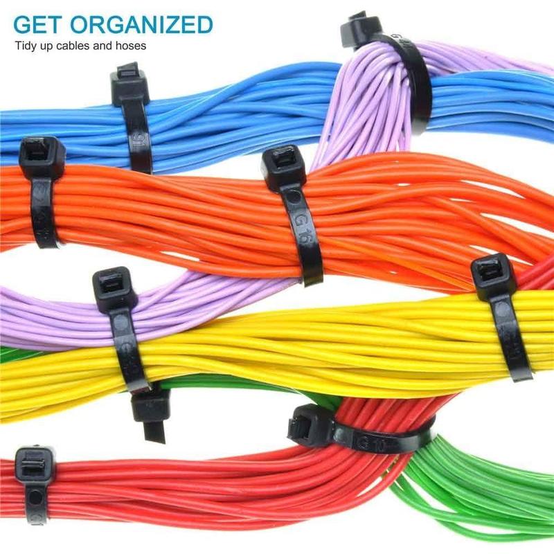 100pcs cable zip ties heavy duty 12 inch premium plastic wire ties with 50 pounds tensile strength selflocking black nylon zip ties for indoor and outdoor