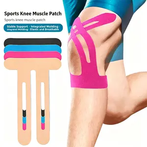 Kinesiology Tape for Knees, 10 Count Knee Tape for Knee Pain Relief Pre Cut, Latex Free Knee Tape, Support Muscles and Joints, Knee Kinesiology Tape Pre Cut, Waterproof and Elastic (Flesh Color)