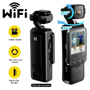 2026 New WiFi Action Camera, 360° Rotatable Lens, IR Night Vision, Portable HD Recorder, Support Memory Card Insertion, Outdoor Skiing Cycling Hiking Vlog Camera